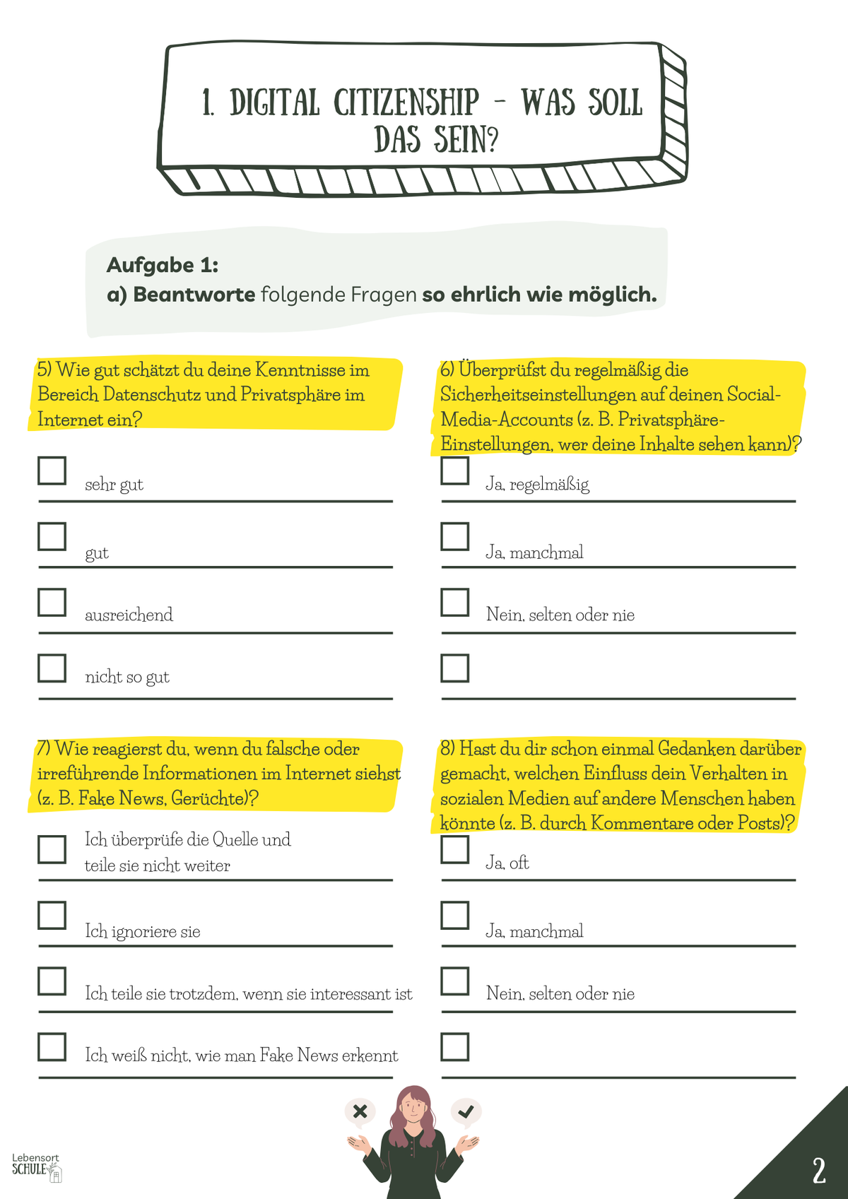 Projektheft "Digital Citizenship": Was soll das sein?