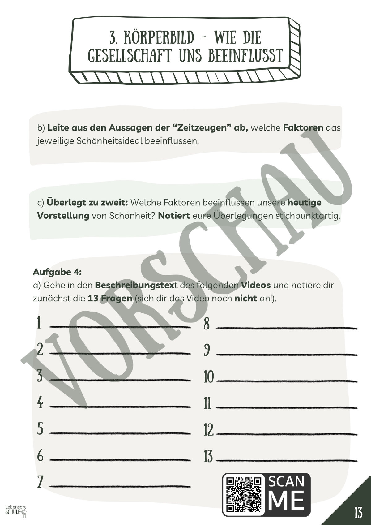 Projektheft "Selbstbild. Fremdbild. Körperbild": Wie die Gesellschaft uns beeinflusst
