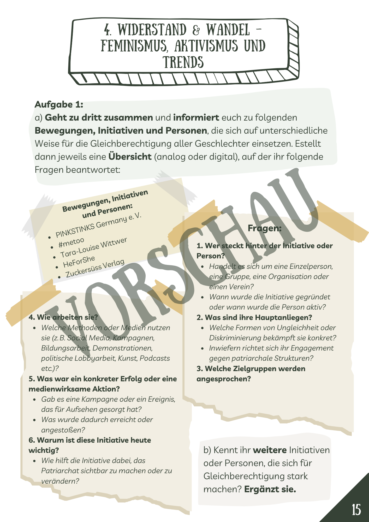 Patriarchat - Widerstand und Wandel