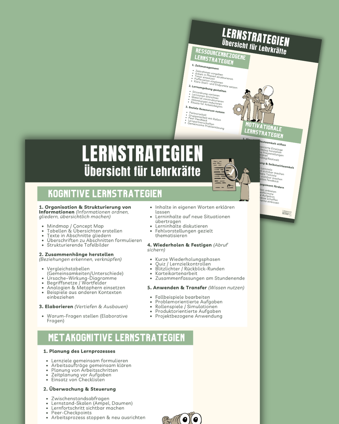 Lernstrategien Übersicht für Lehrkräfte