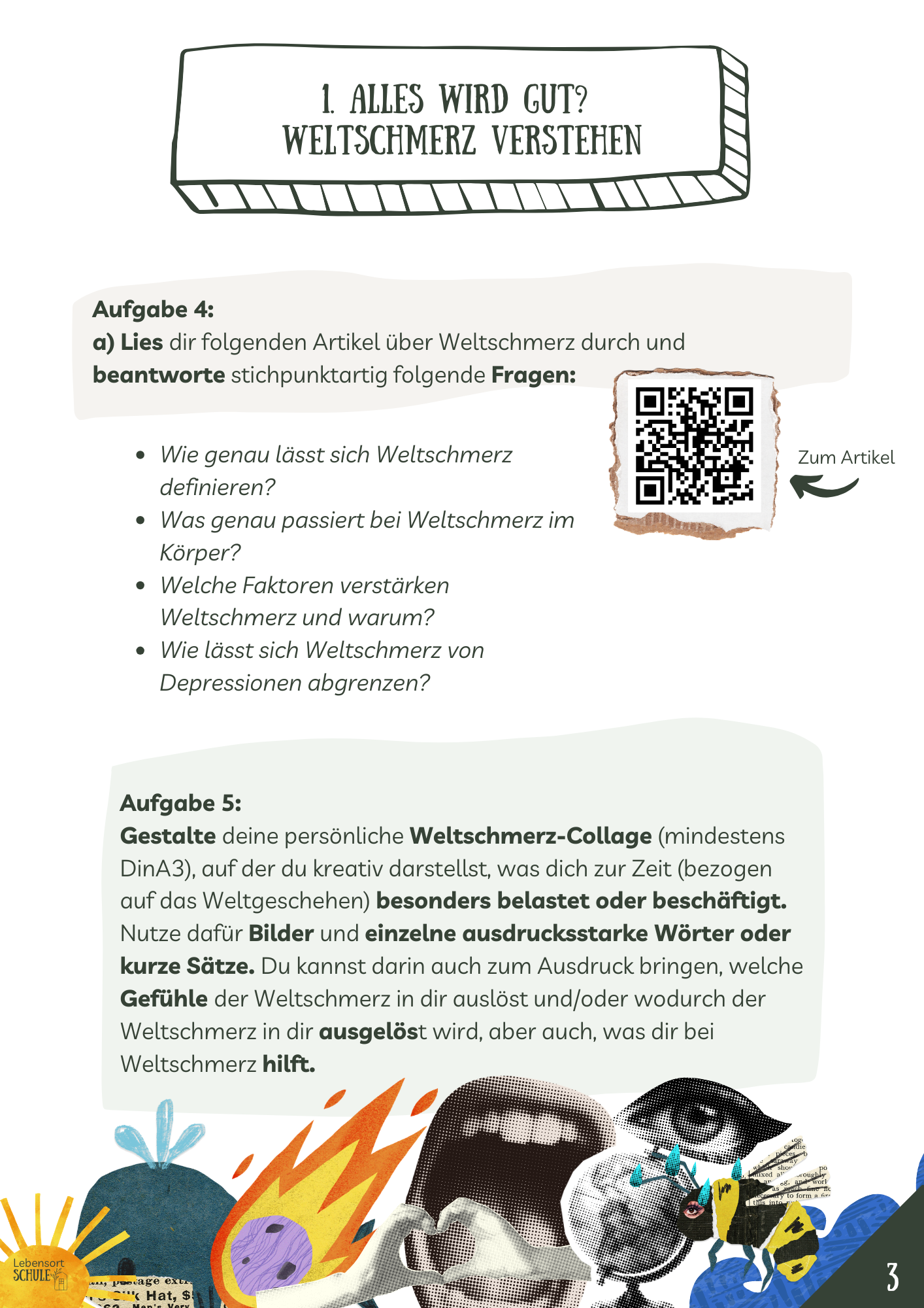 Projektheft "Umgang mit globalen Krisen": Weltschmerz verstehen