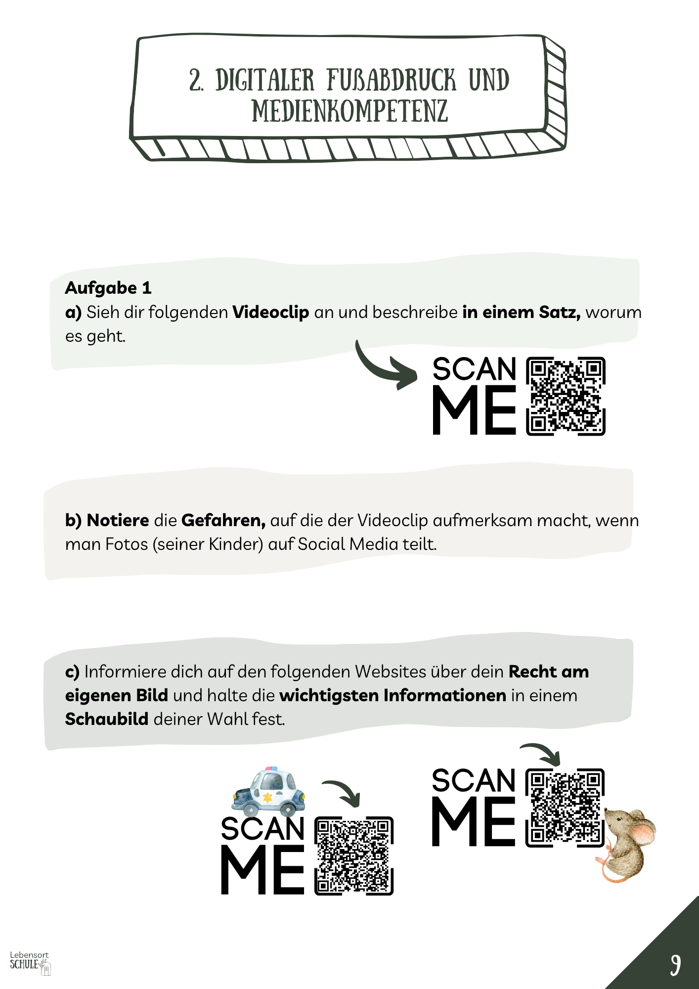 Projektheft "Digital Citizenship": Digitaler Fußabdruck und Medienkompetenz