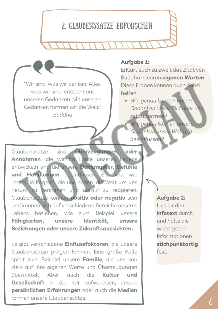Glaubenssätze erforschen