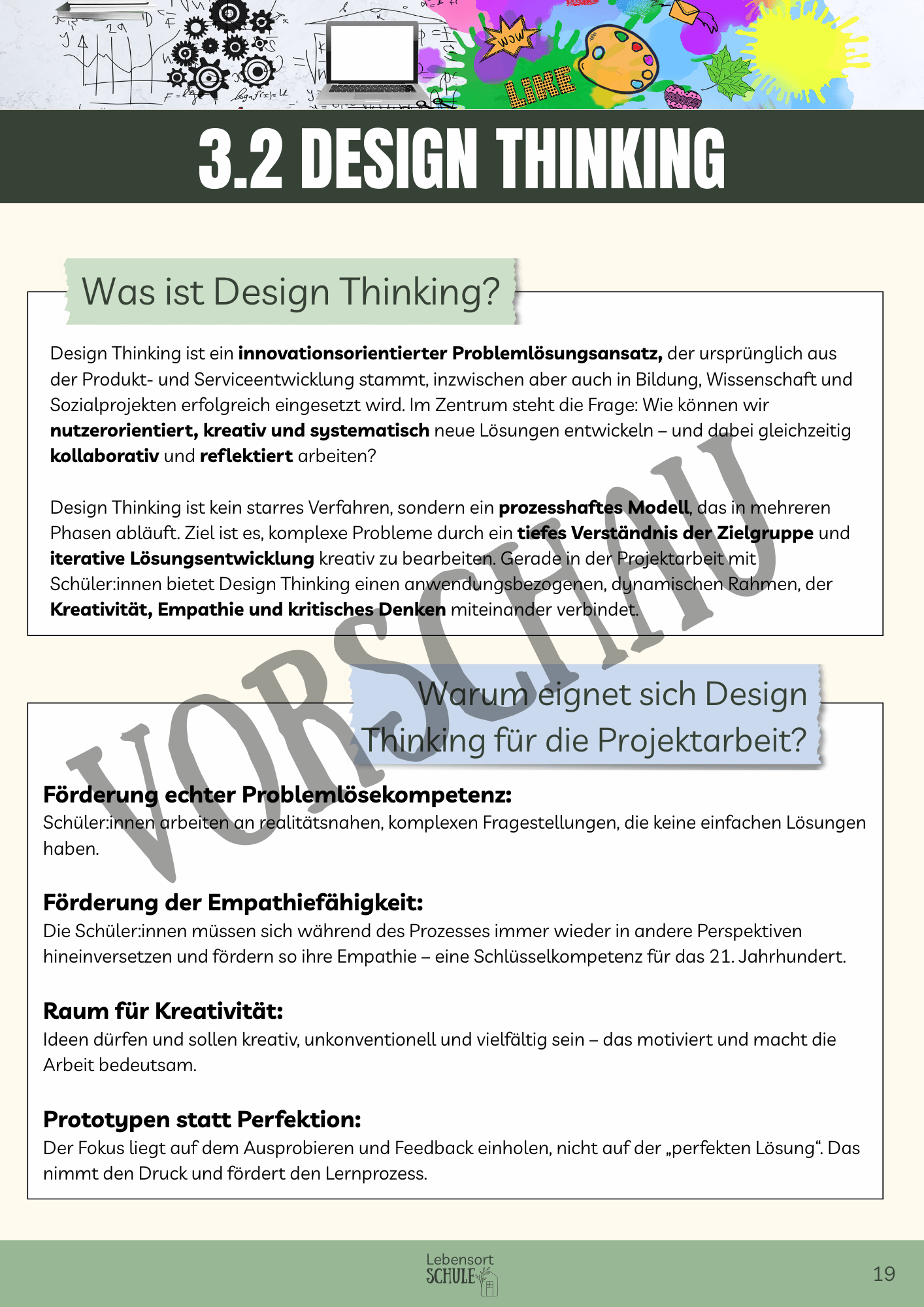 Praxisheft Projektarbeit: Design Thinking