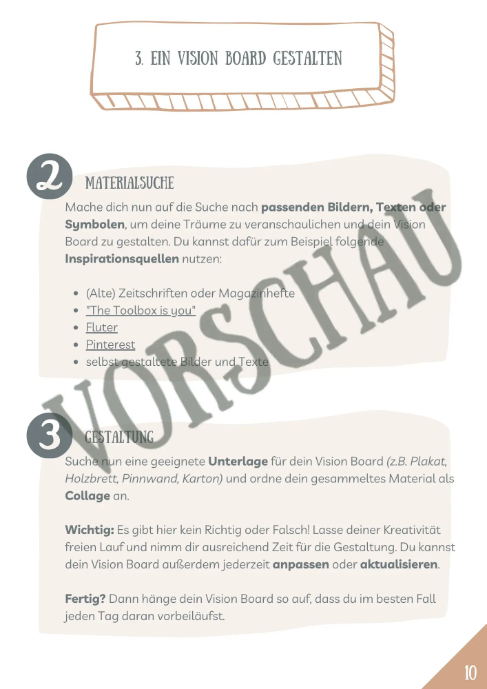 Ein Vision Board gestalten