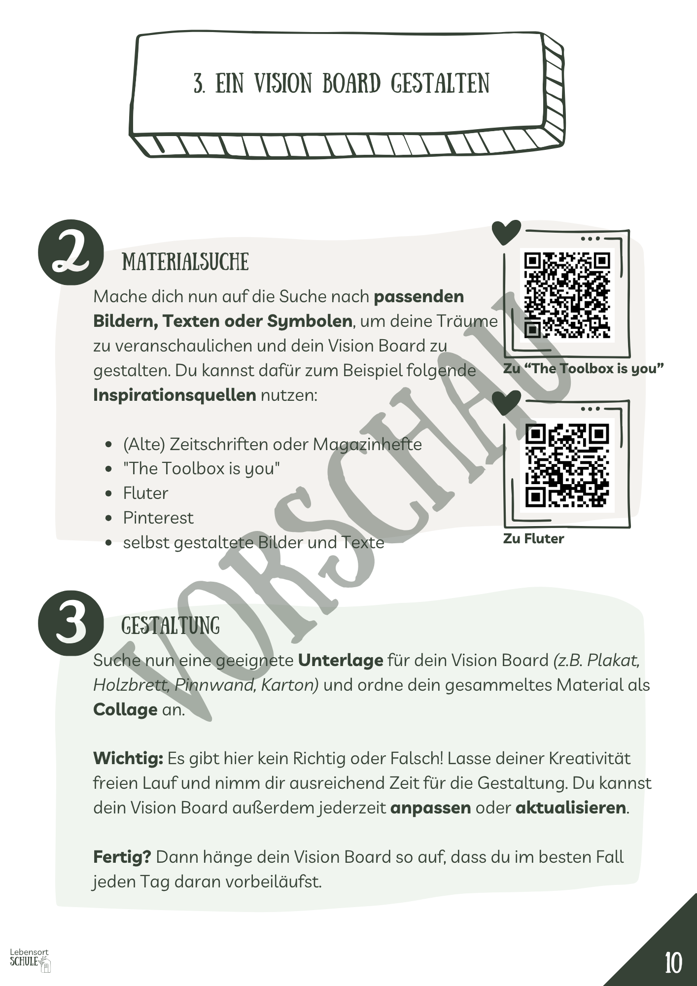 Projektheft "Die Macht des Mindsets": Ein Vision Board gestalten