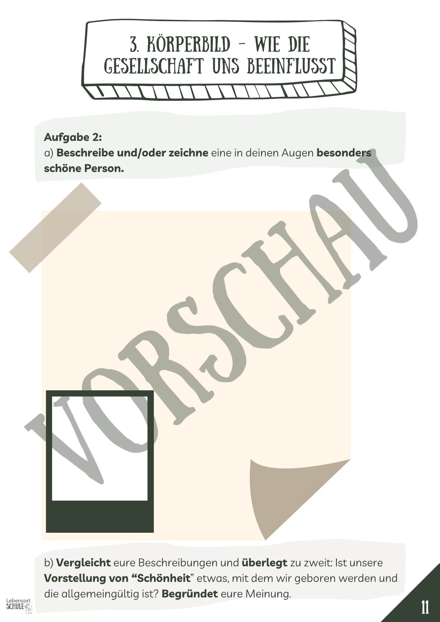 Projektheft "Selbstbild. Fremdbild. Körperbild": Wie die Gesellschaft uns beeinflusst