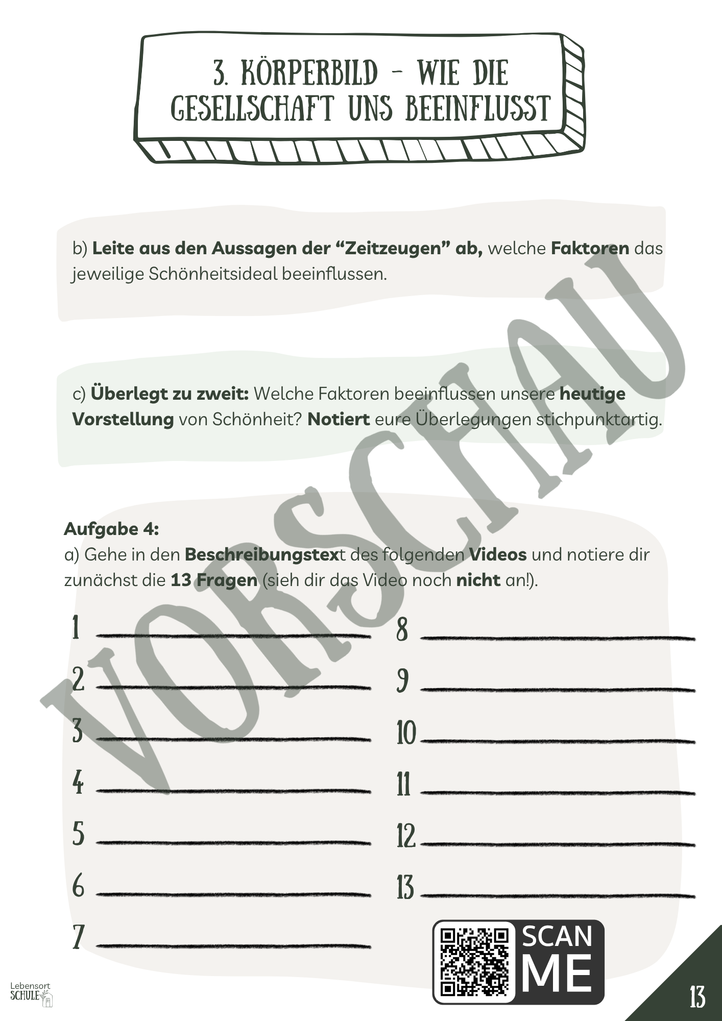 Projektheft "Selbstbild. Fremdbild. Körperbild": Wie die Gesellschaft uns beeinflusst