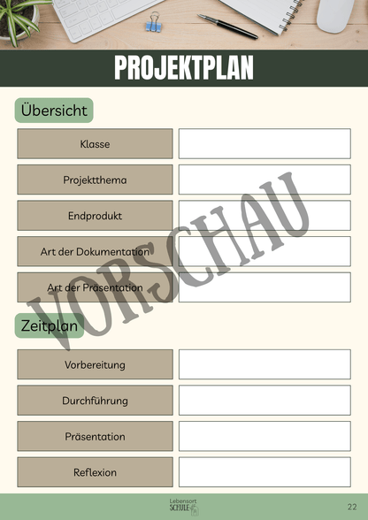 Praxisheft Projektarbeit: Projektplan