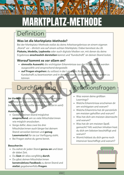 Praxisheft Projektarbeit: Marktplatz-Methode