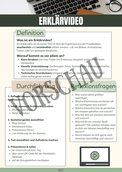 Praxisheft Projektarbeit: Erklärvideo