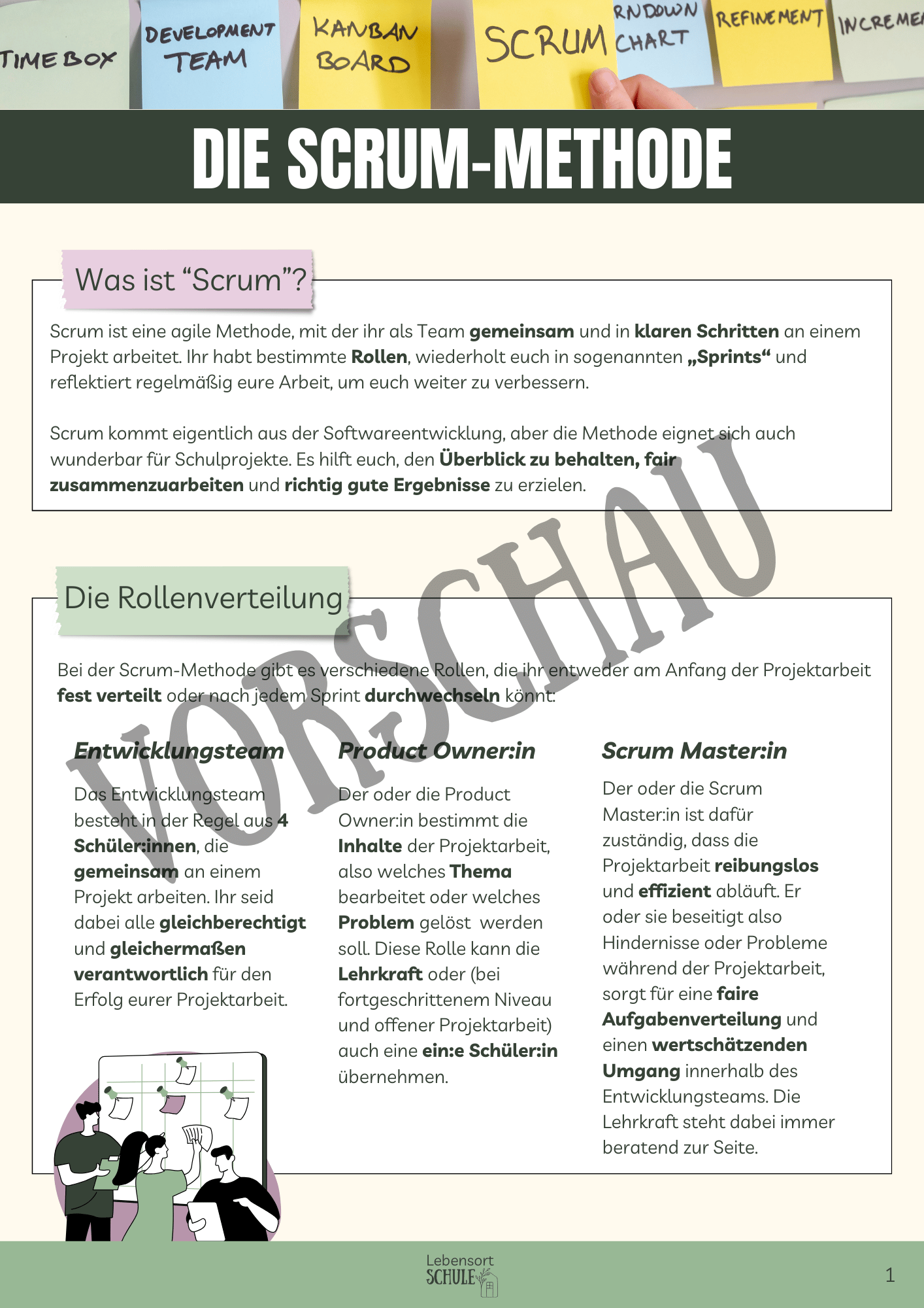 Praxisheft Projektarbeit: Die Scrum-Methode
