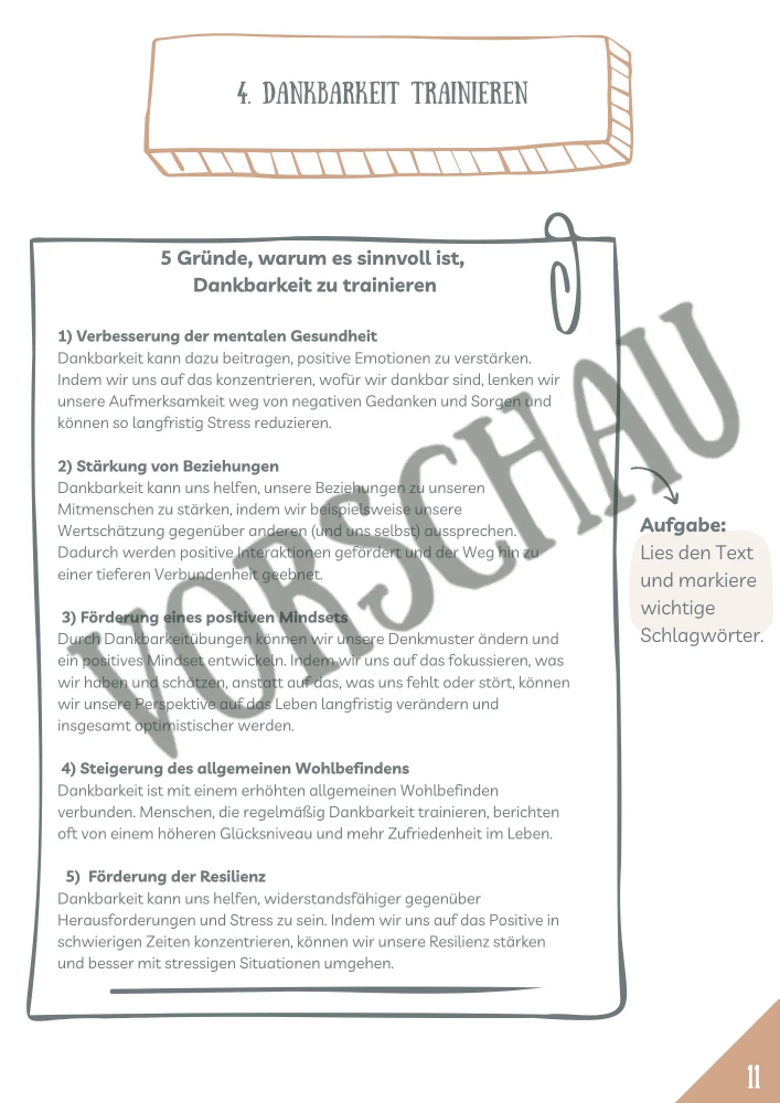 Dankbarkeit trainieren