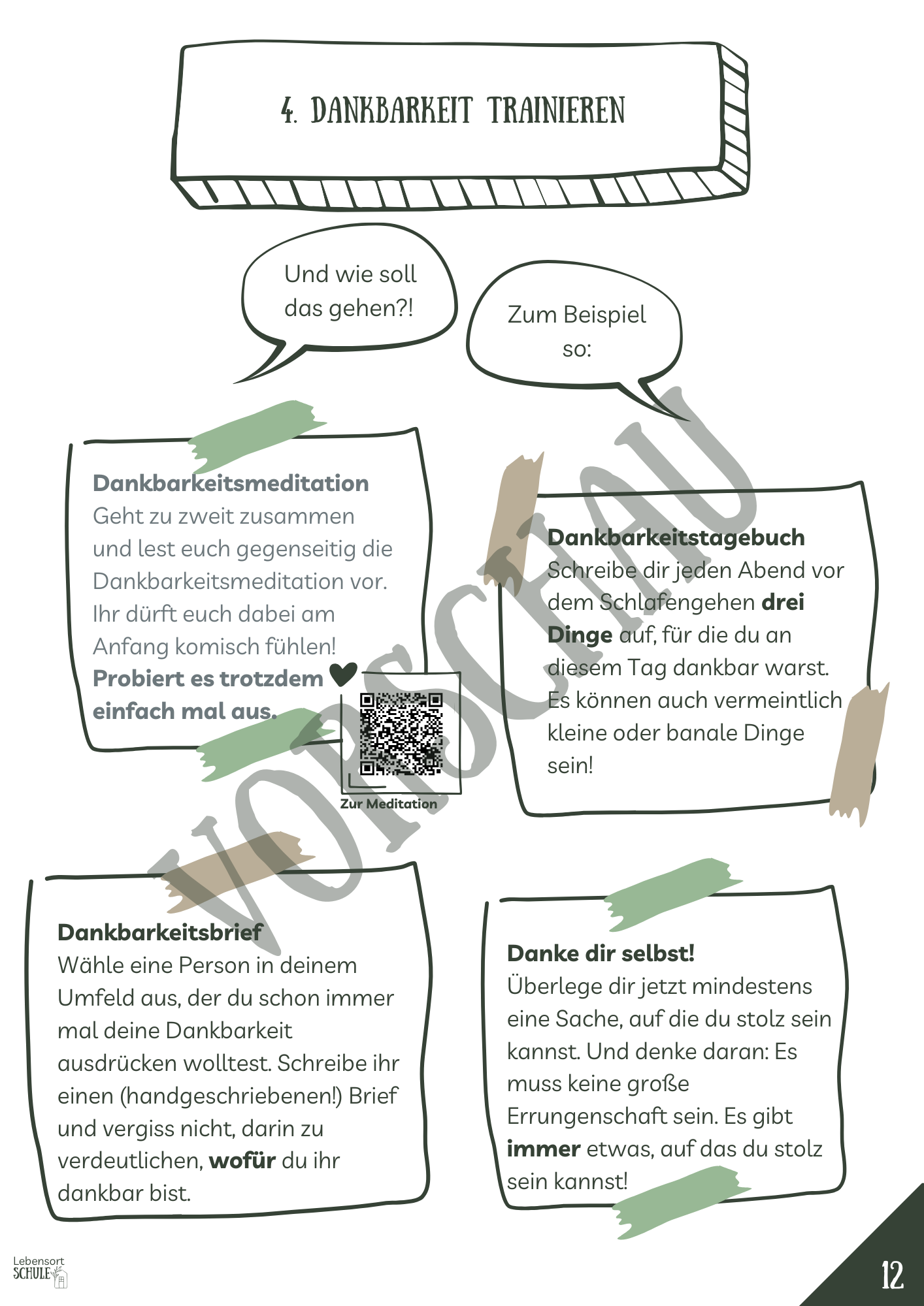 Projektheft "Die Macht des Mindsets": Dankbarkeit trainieren