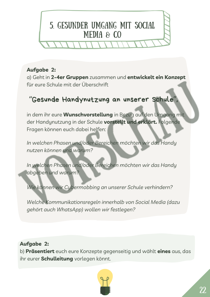 Projektheft: Digital Citizenship - Gesunder Umgang mit Social Media