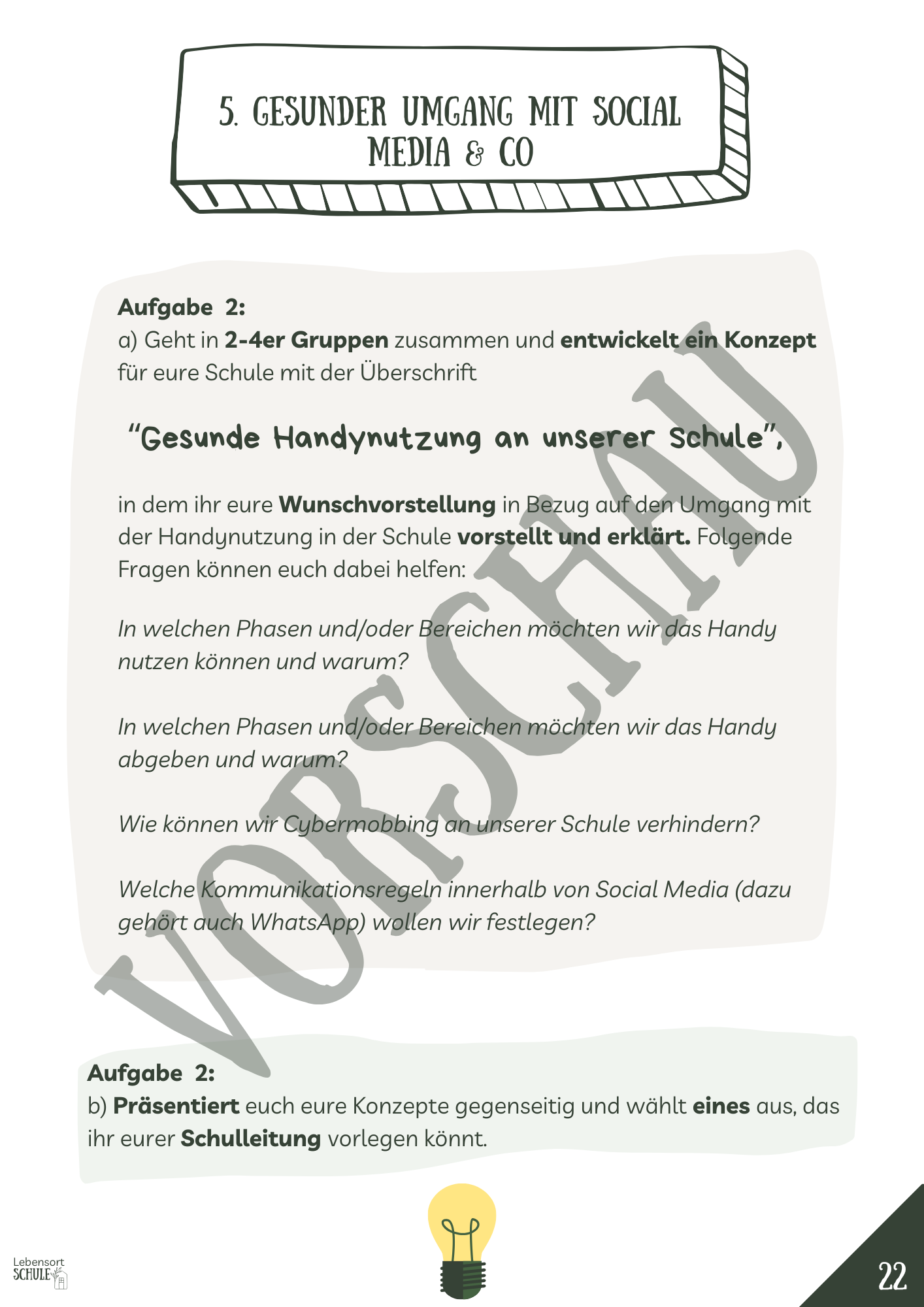 Projektheft "Digital Citizenship": Gesunder Umgang mit Social Media