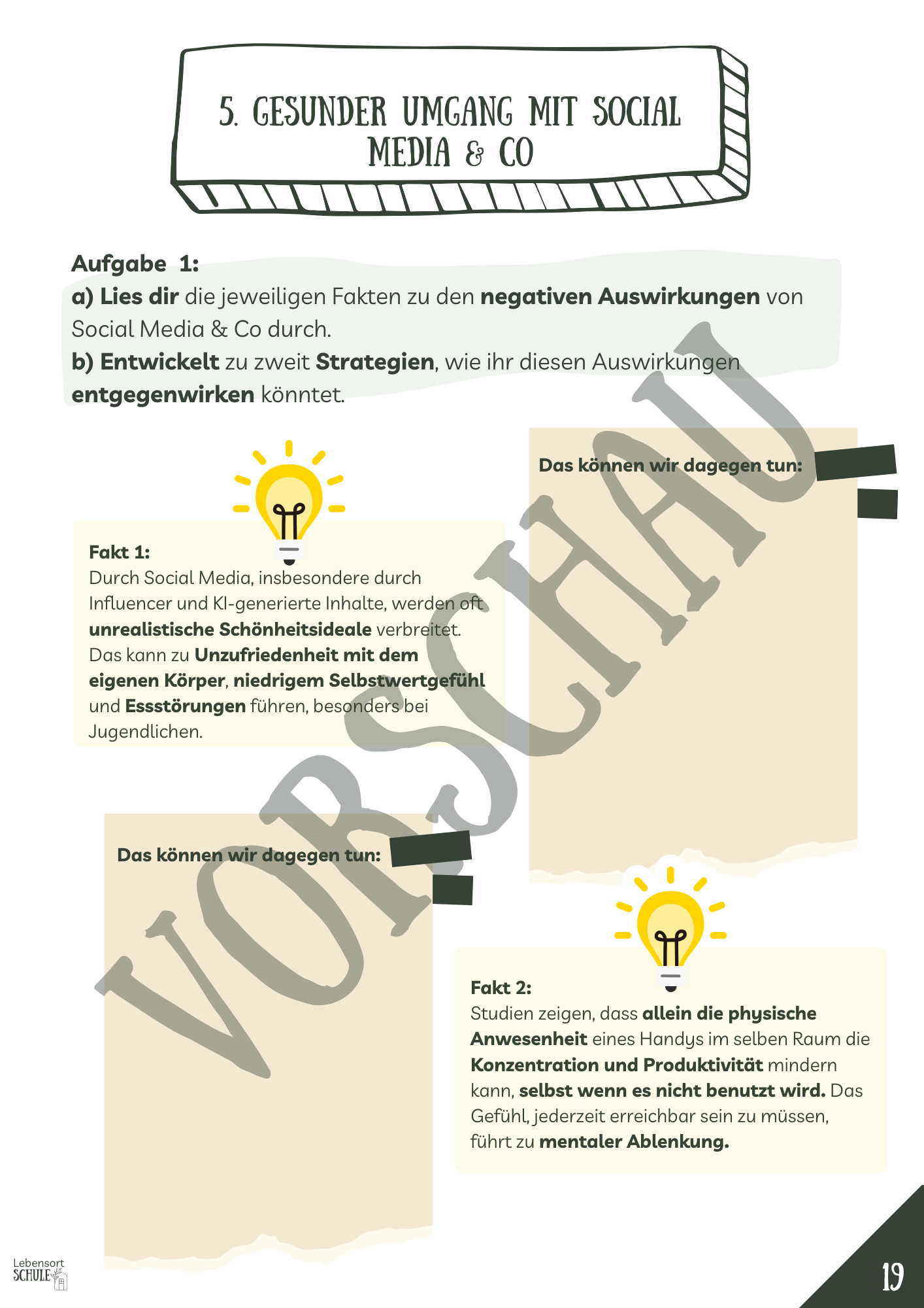 Projektheft "Digital Citizenship": Gesunder Umgang mit Social Media