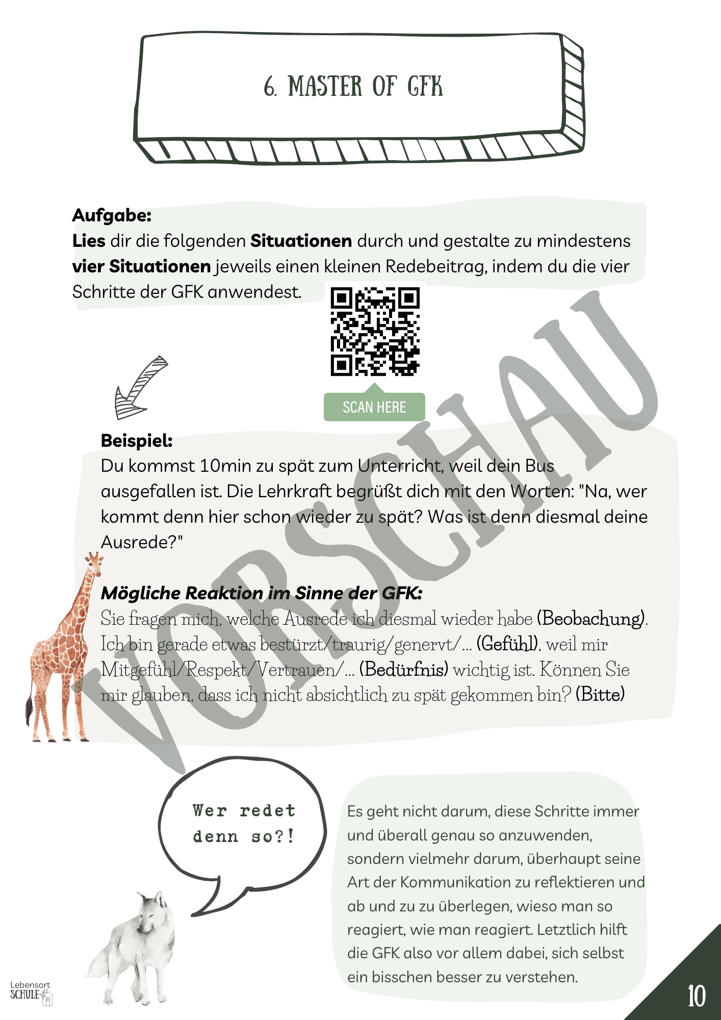 Projektheft "Die gewaltfreie Kommunikation": Master of GFK