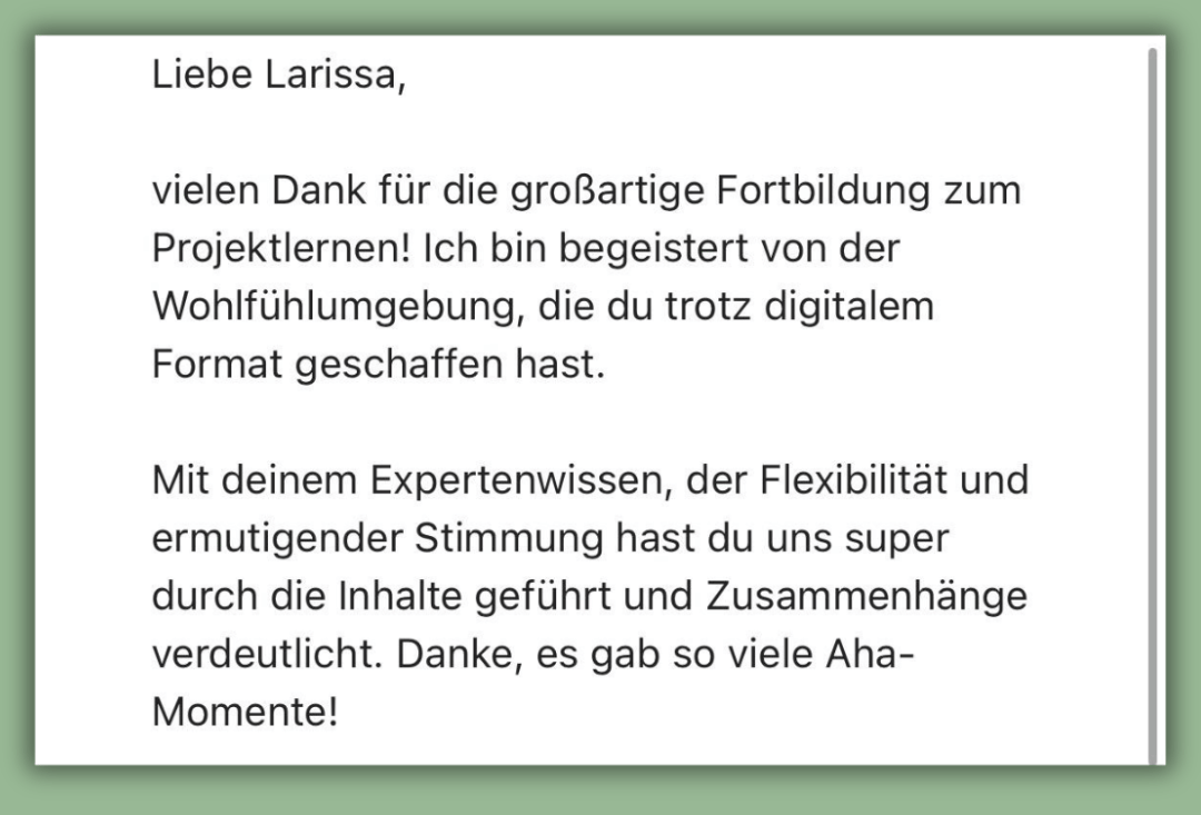 Lebensort Schule Testimonial