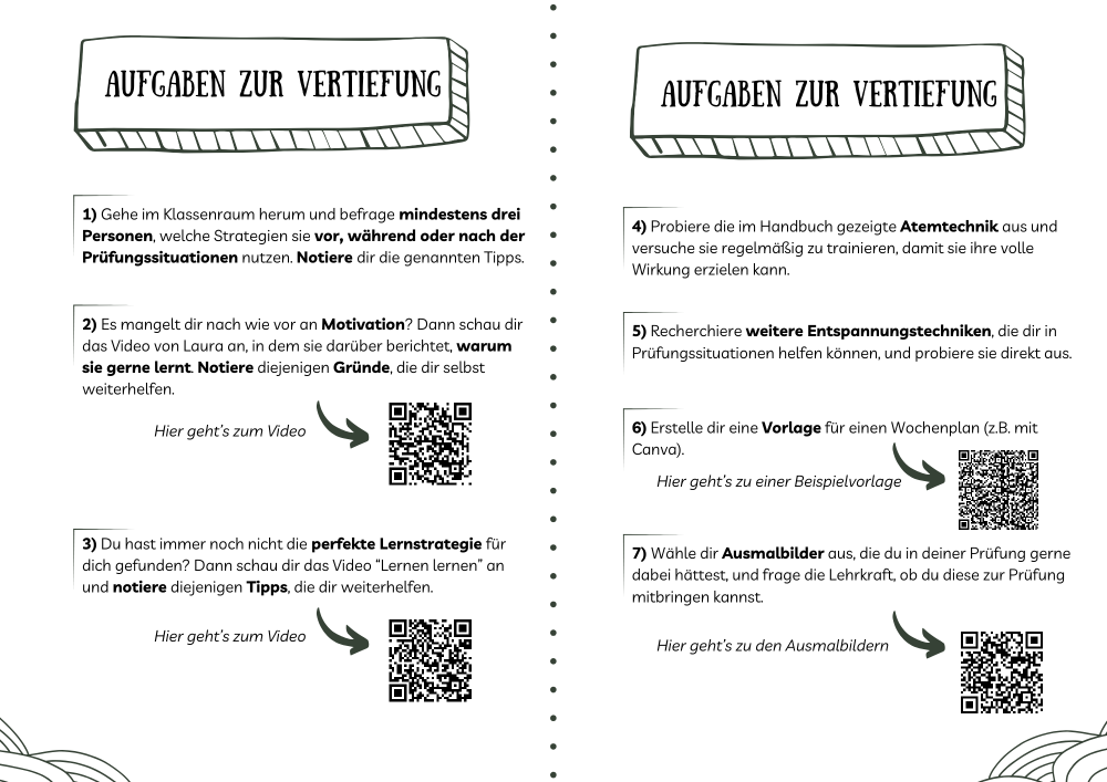 Handbuch zur Prüfungsvorbereitung - Aufgaben zur Vertiefung