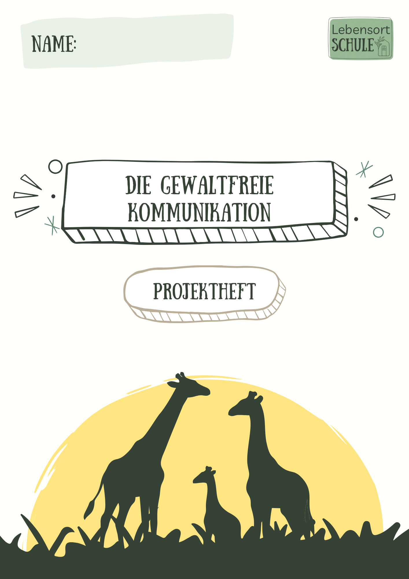 Projektheft "Die gewaltfreie Kommunikation": Coverbild