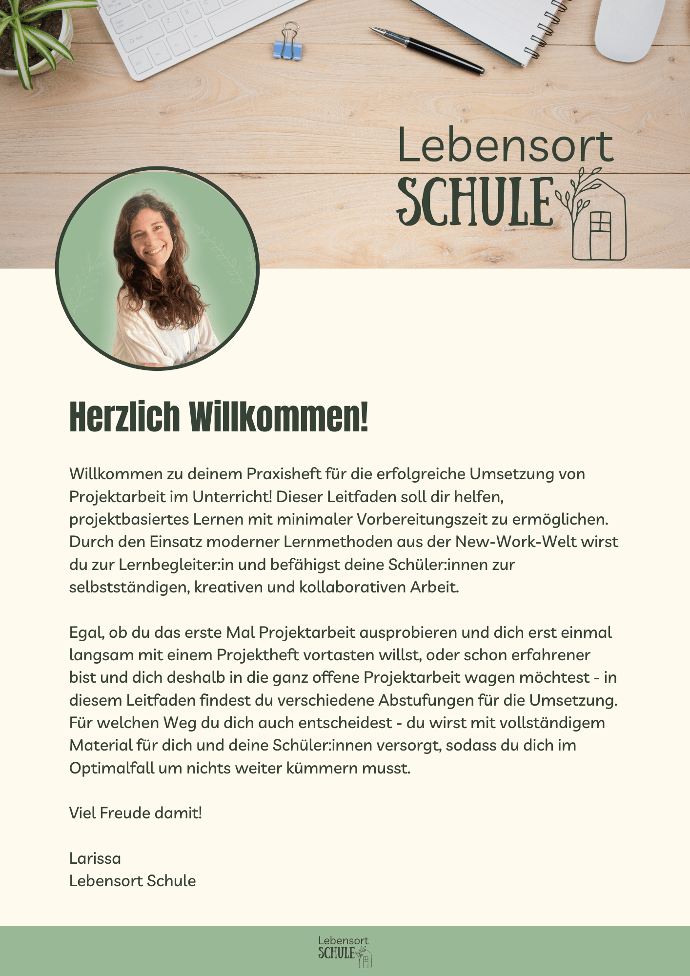 Praxisheft Projektarbeit: Herzlich Willkommen