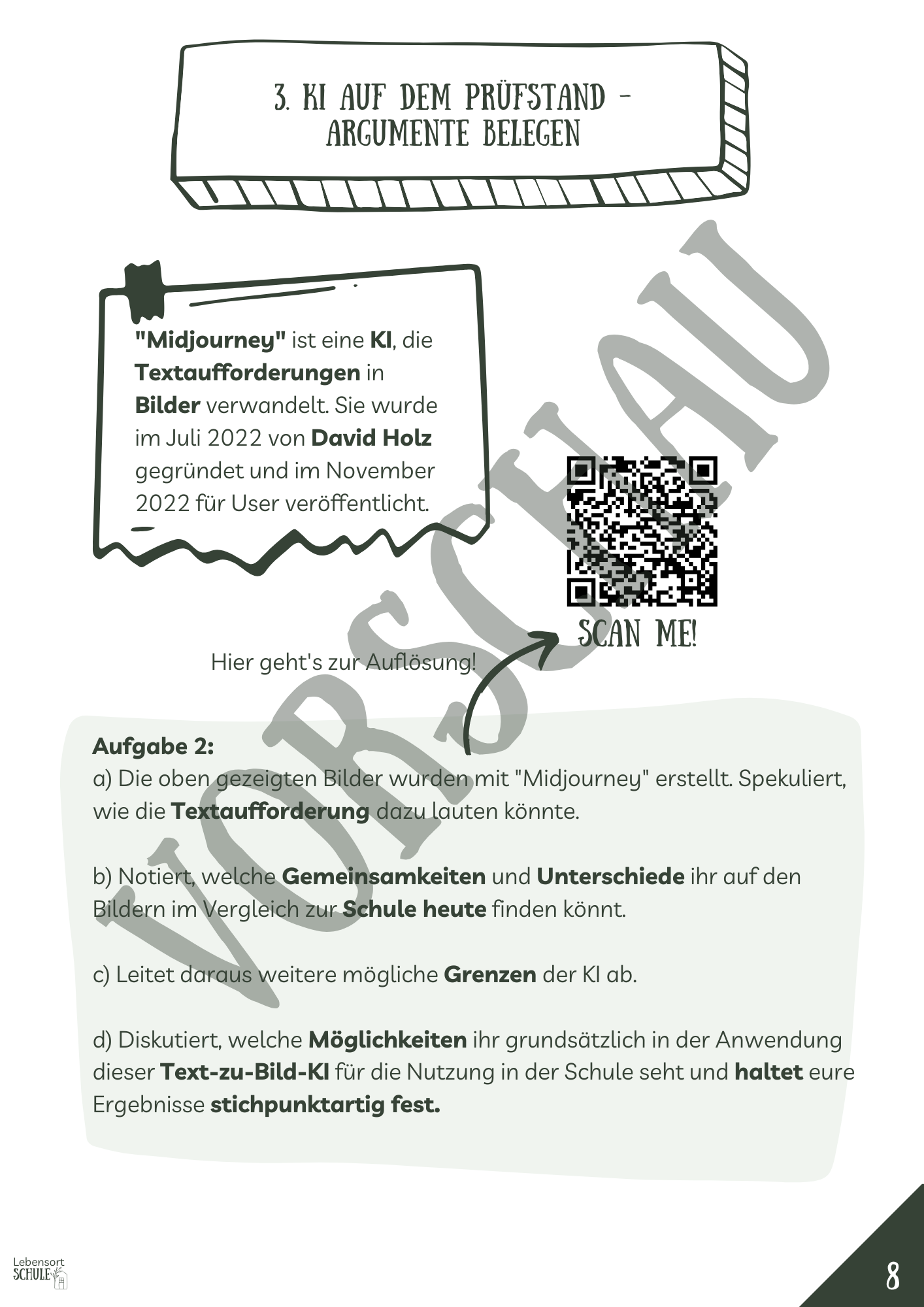 Projektheft "KI in der Schule - nie wieder lernen?": KI auf dem Prüfstand. Argumente belegen
