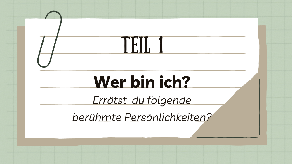Teil Eins: Wer bin ich?