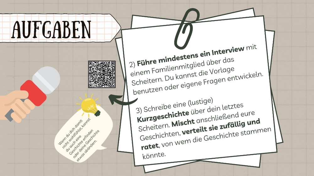 Jetzt bist du dran - Aufgaben