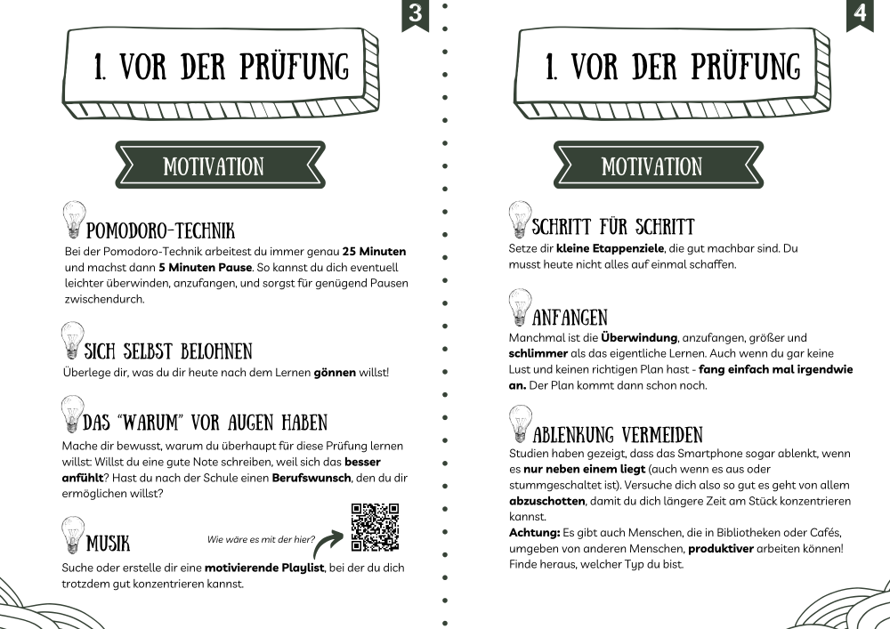 Handbuch zur Prüfungsvorbereitung - Vor der Prüfung